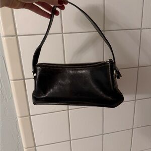 Banana Republic Black Leather Women's Shoulder Mini Handbag